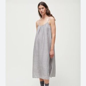 NWOT Soft Joie 100% Linen Seersucker Striped Flowy Slip Dress size XS